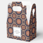 花ファンシーと星形のパターン誕生日 フェイバーボックス (オープン)