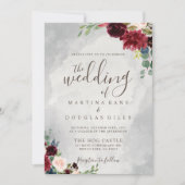 花ファンシークラシックの結婚花 招待状 (正面)