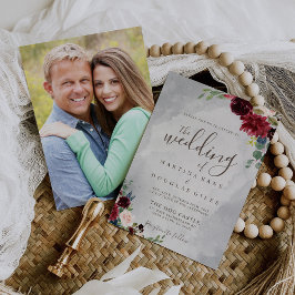 花ファンシークラシックの結婚花 招待状