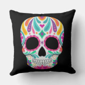 花ファンシー付き砂糖スカル クッション (裏面)