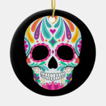 花ファンシー付き砂糖スカル