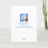 花ファンシー付き羊誕生日 カード (裏面)