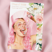 花ファンシー写真アーチ大学院バラ金箔I 箔招待状