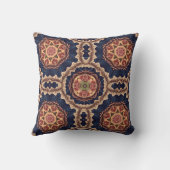 花ファンシー形と星形のパターン クッション (裏面)