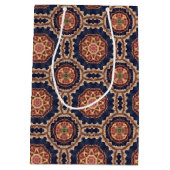 花ファンシー形と星形のパターン ミディアムペーパーバッグ (裏面)