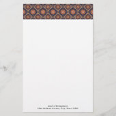 花ファンシー形と星形のパターン 便箋 (正面)