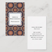 花ファンシー形と星形のパターン 名刺 (正面/裏面)