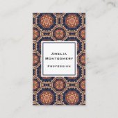 花ファンシー形と星形のパターン 名刺 (正面)