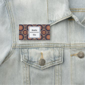 花ファンシー形と星形のパターン 名札 (インサイチュ)