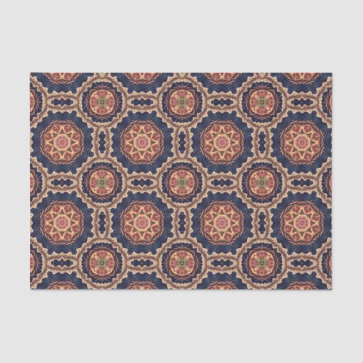 花ファンシー形と星形のパターン 薄葉紙 (正面)