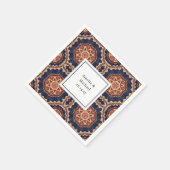 花ファンシー形と星形のパタ結婚ーン スタンダードカクテルナプキン (角)