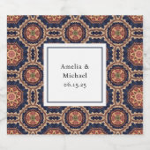 花ファンシー形と星形のパタ結婚ーン ビールラベル (シングルラベル)