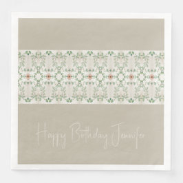 花ファンシー柄の灰色