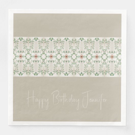 花ファンシー柄の灰色 (正面)