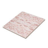 花フェイク付きホワイトレース魚網セラミックタイル タイル (側面)