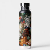 花フェイク金ゴールドモノグラムのヴィンテージフローラ ウォーターボトル (左面)