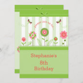 花フェミニン園誕生会 招待状 (正面/裏面)