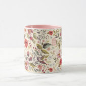 花フェミニン模様マグカップ マグカップ (中央)