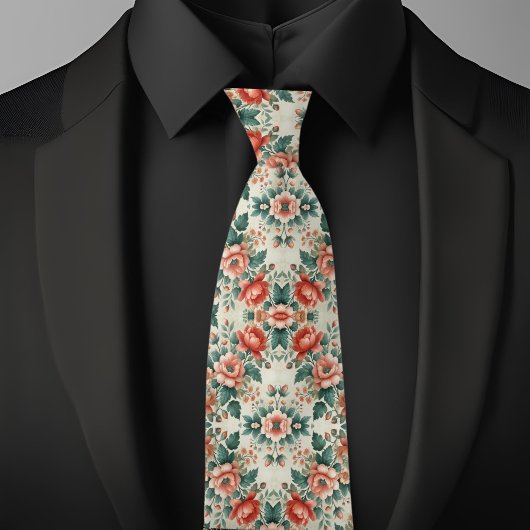 花フォーマル柄 ネクタイ