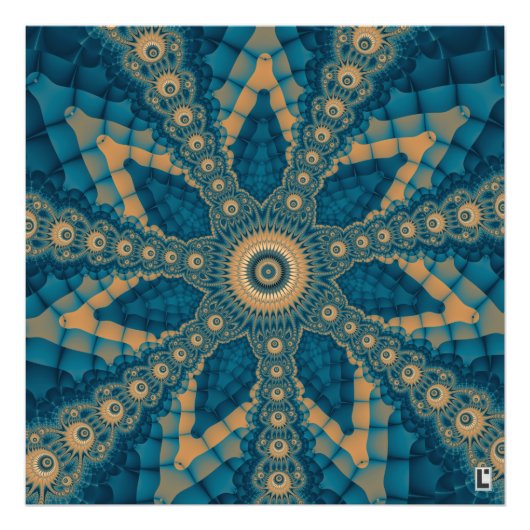 花フラクタル フォトプリント            (正面)