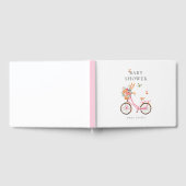 花フランスの付きヴィンテージ封筒 ゲストブック (全面)