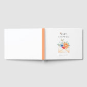 花フランスの付きヴィンテージ封筒 ゲストブック (全面)