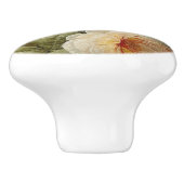 花フランスの市場ヴィンテージピンクn黄フローラ セラミックノブ (側面)