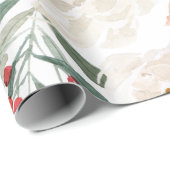 花フレームのポインセチアのギフト用包装紙 ラッピングペーパー (ロールコーナー)