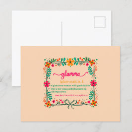 花フレーム グランマ グラマ 母 祖母 定義 ポストカード