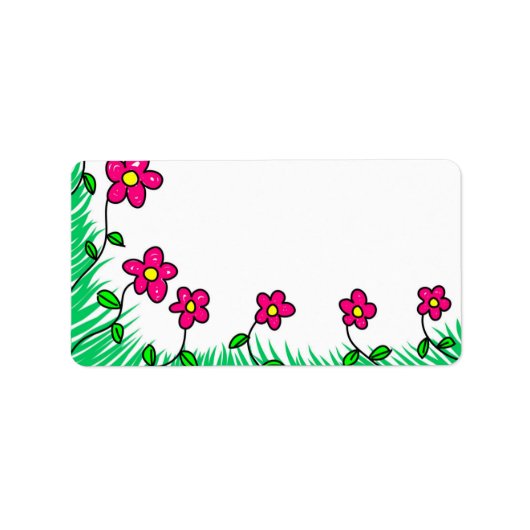 花フローラつる植物咲カラフルき文字注記 ラベル (正面)