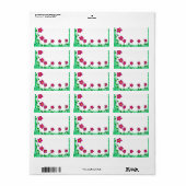 花フローラつる植物咲カラフルき文字注記 ラベル (フルシート)