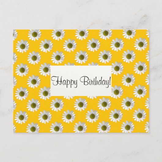 花フローラデザインデイジーオン黄色 ポストカード (正面)