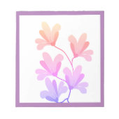 花フローラブティックpurpメモ帳グリーティング新しい ノートパッド (正面)