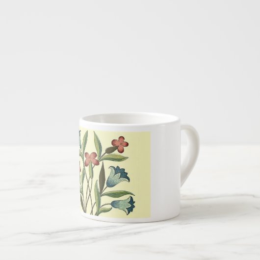 花フローラ壁紙かわいらしアールヌーボー エスプレッソカップ (正面右)