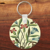 花フローラ壁紙かわいらしアールヌーボー キーホルダー (正面)