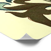 花フローラ壁紙かわいらしアールヌーボー ポスター (角)