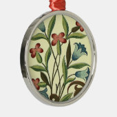 花フローラ壁紙かわいらしアールヌーボー メタルオーナメント (右)