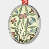 花フローラ壁紙かわいらしアールヌーボー メタルオーナメント (左)