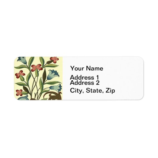 花フローラ壁紙かわいらしアールヌーボー ラベル (正面)