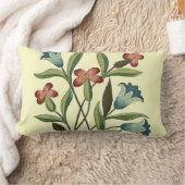 花フローラ壁紙かわいらしアールヌーボー ランバークッション (ブランケット)