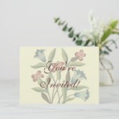 花フローラ壁紙かわいらしアールヌーボー 招待状 (スタンド正面)