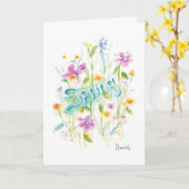 花フローラ折りグリーティングカード カード (黄色い花)