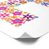 花フローラ文字H ポスター (角)