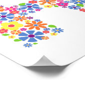 花フローラ文字R ポスター (角)