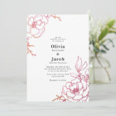 花フローラ結婚デザイン 招待状 (スタンド正面)