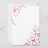 花フローラ結婚デザイン 招待状 (裏面)