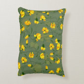 花フローラ背景ワイルドフラワー アクセントクッション (裏面(縦))