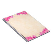 花フローラ背景紙 ノートブック (右側)