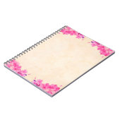 花フローラ背景紙 ノートブック (左側)