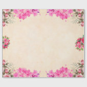 花フローラ背景紙 ラッピングペーパー (フラット)